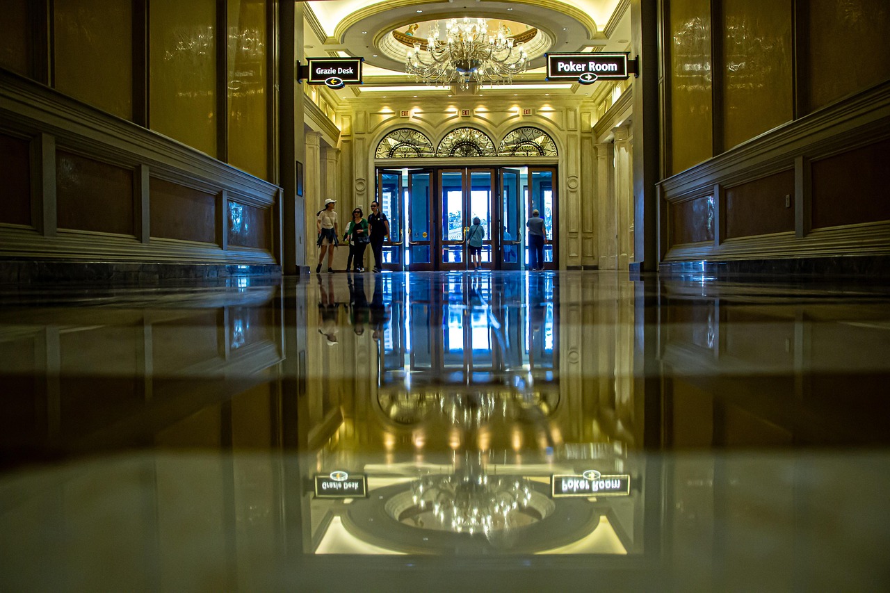 Las Vegas casino floor with craps tables — the social engine of American dice